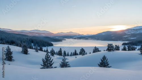 Wallpaper Mural sunrise in the mountains Torontodigital.ca