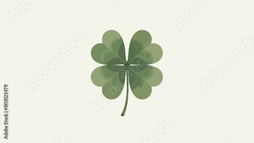Four-leaf clover illustration on a light background.
