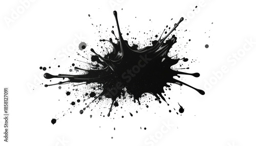 Dark fluid splash, chaotic and amorphous shape