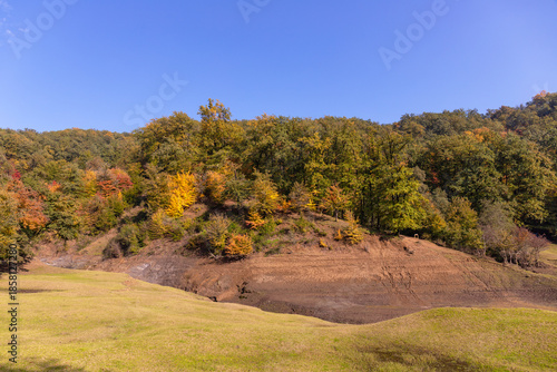 Beautiful shores and forest of Lake Khanbulan.