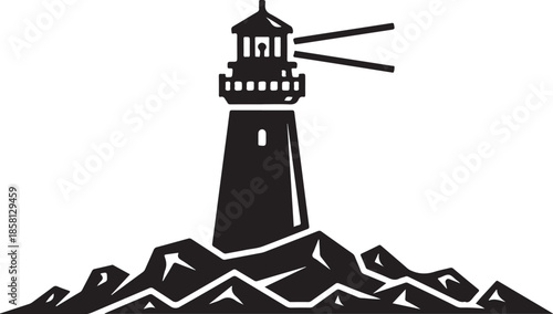 lighthouse on a white background