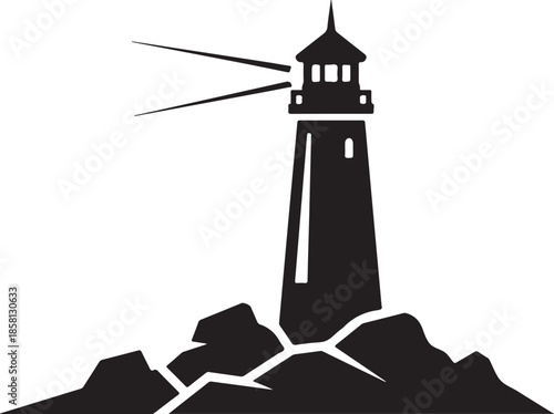 lighthouse on a white background