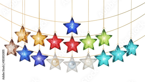 Colorful Translucent Star Garland Decorations