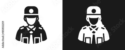 Security Icon Set Glyph In White And Black Background