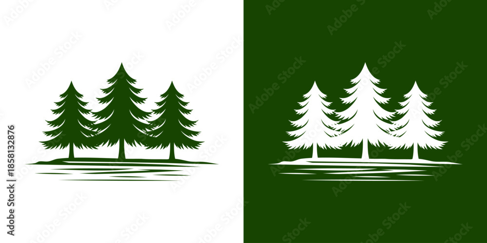 Obraz premium Pine Tree Wilderness Retreat ...