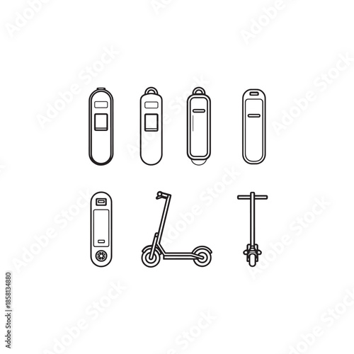 Kickboard icon art modern sleek design 