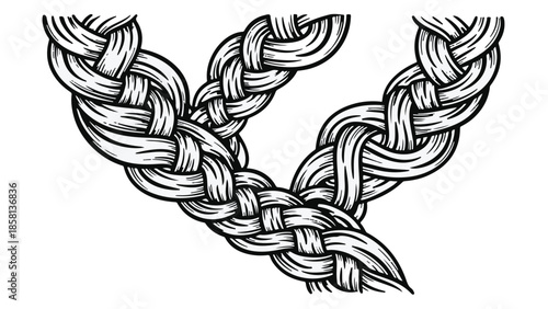 Intricate woven strands forming a unified pattern, symbolizing connection and strength.