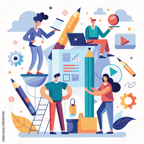 Innovation Concept Large Scale Flat Vector