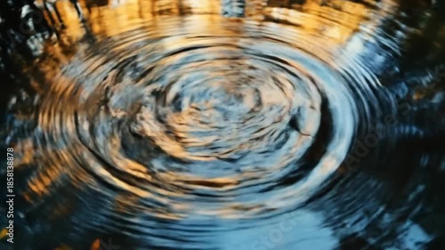 Abstract water surface with reflections ripple and color patterns