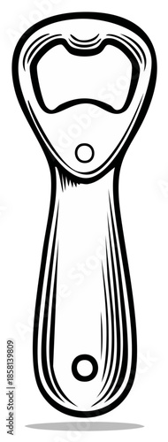 Classic Metal Bottle Opener Tool for Drinks and Beverages