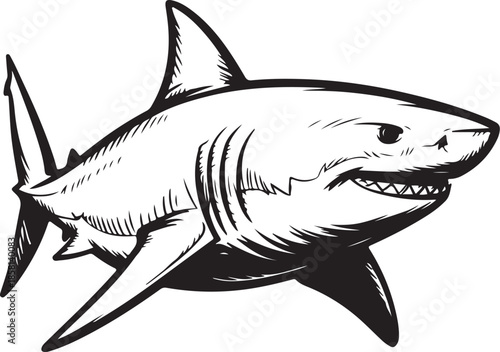 cartoon shark vector illustration