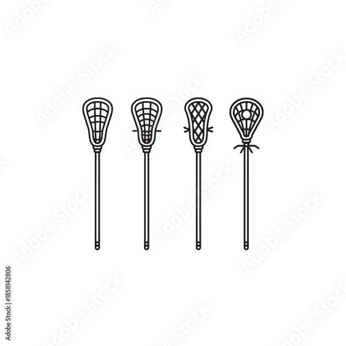 Lacrosse Stick icon art creative line symbol 