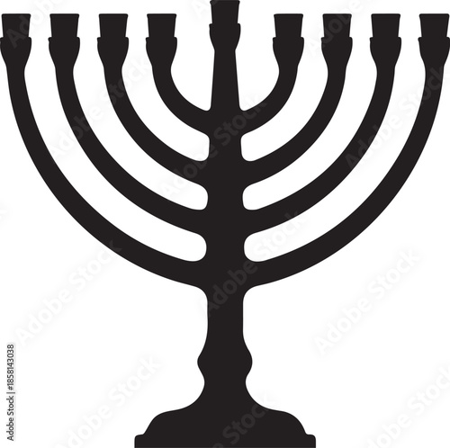 Traditional menorah symbol