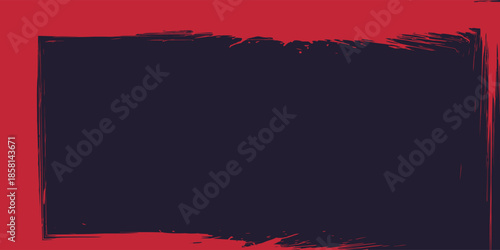 Abstract frame background. hand drawn red sticker brush. design eps10