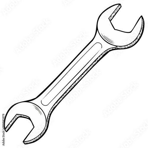 Classic Double Open Ended Spanner Tool for Mechanical Repairs and Automotive Maintenance