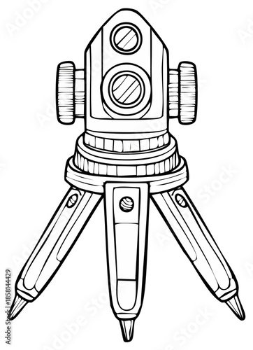 Scientific Surveying Instrument on Tripod