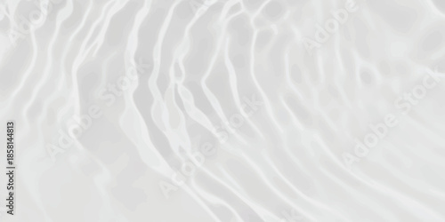 Abstract white water ripples texture background, clean and serene isolated on white background