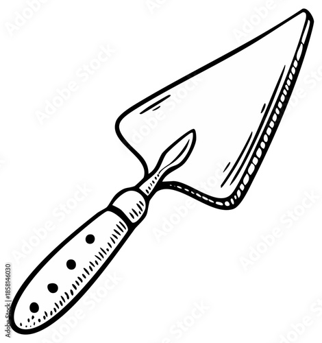 Hand Drawn Trowel Illustration for Construction or Gardening Projects