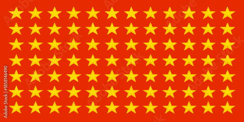 The vibrant red flag of vietnam featuring five pointed yellow stars