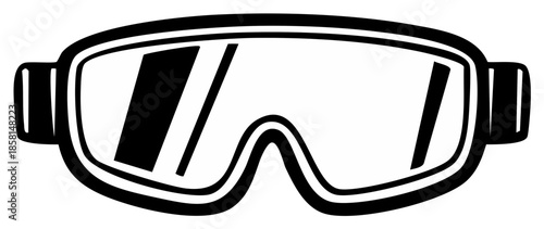 Ski Goggles Vector Illustration Winter Sport Protective Eyewear Isolated