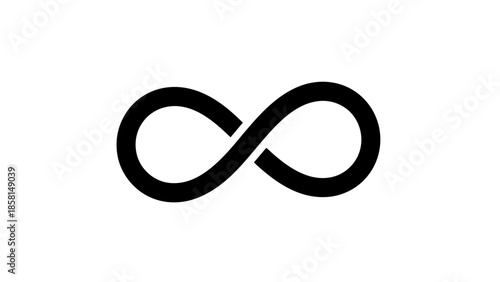infinity symbol on white background