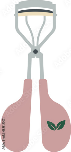 Eyelash Curler Icon | Professional Makeup Tool and Organic Beauty Accessory Vector Design