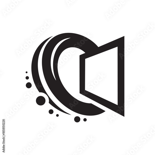 Elegant Digital Flow Modern Abstract Technology Inspired Futureline Logo Design