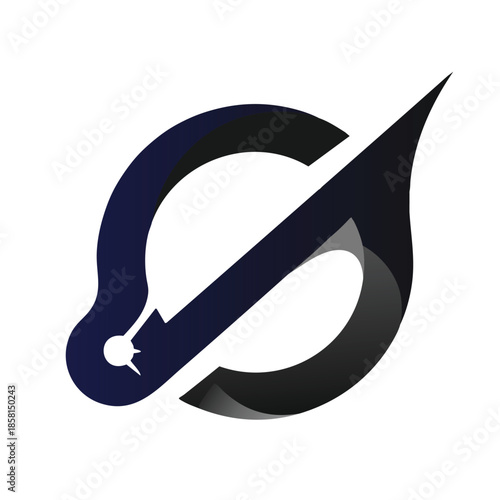 Elegant Modern Digital Inspired Next Generation Abstract Technology Line Logo Creation
