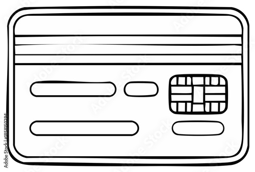 Blank Credit Card with Chip and Magnetic Stripe for Payment or Financial Transactions