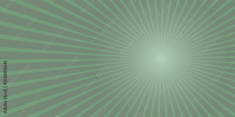 Fototapeta premium green background sun ray comic vector design template