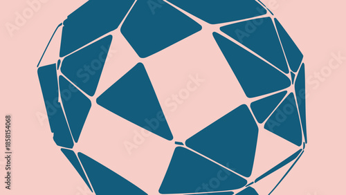 Abstract Geometric Sphere with Triangular and Square Facets.