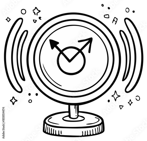 Alarm Clock Rings Wake-Up Time Reminder Morning Schedule Notification Vector Illustration