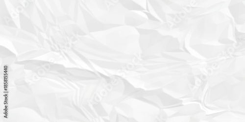 Crumple crushed white paper obsolete rumple craft design. wrinkle ripped creased crumple aged closeup recycled document grunge paper background.