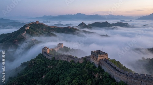 The magnificent scenery of the Great Wall of China
