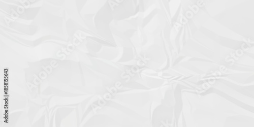 Crumple crushed white paper obsolete rumple craft design. wrinkle ripped creased crumple aged closeup recycled document grunge paper background.