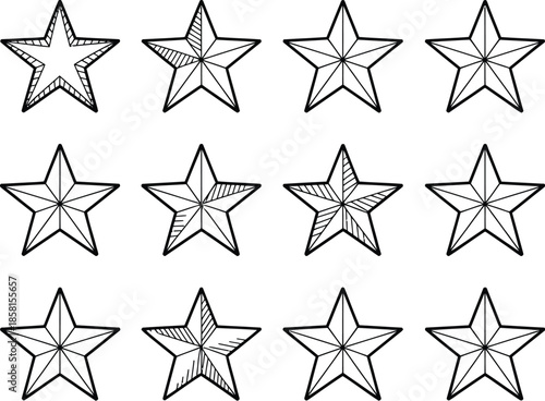 Nautical star vector icon isolated on white background