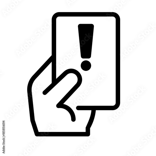 Hand Holding Warning Card Icon