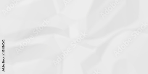 Crumple crushed white paper obsolete rumple craft design. wrinkle ripped creased crumple aged closeup recycled document grunge paper background.