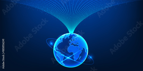 Global Submarine Cable Network Infrastructure, Undersea Internet Data Transmission, Worldwide Digital Connectivity, Fiber Optic Communication System, Ocean Network Technology Connecting Continents
