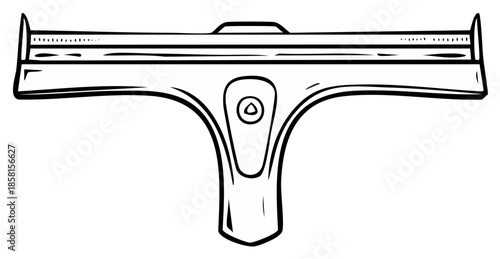 Line Art Illustration of a Plastering Trowel Tool for Construction and Renovation