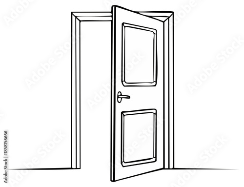 Open doorway inviting exploration into unknown possibilities and new beginnings