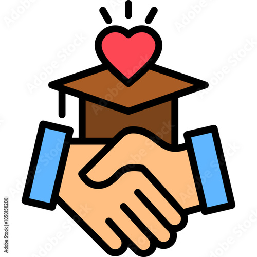 Respect In School lineal color icon