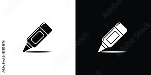 Simple black and white graphics of a highlighter pen creating a line on a contrasting background
