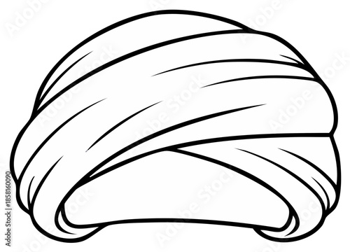 Classic Turban Headwear with Simple Striped Design