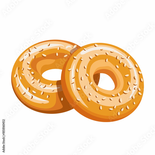 Delicious-looking bagels topped with poppy seeds and a light glaze, inviting viewers to indulge in one of the most delightful bakery delights loved by many.