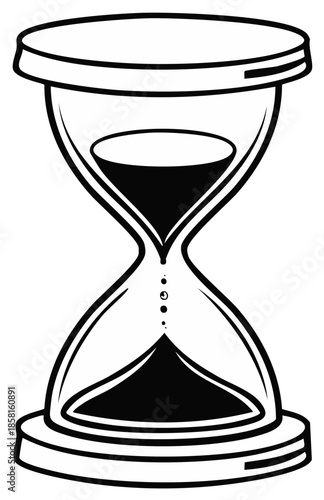 Sand flowing through an hourglass symbolizing the passage of time and countdown