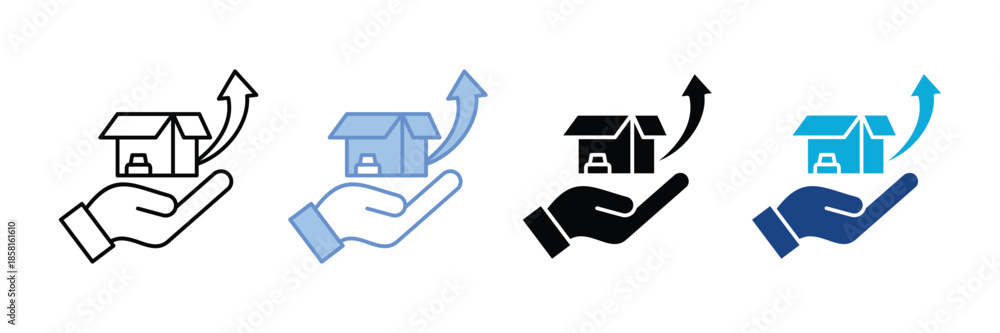 Naklejka premium Supply Icon Set Multiple Style Collection