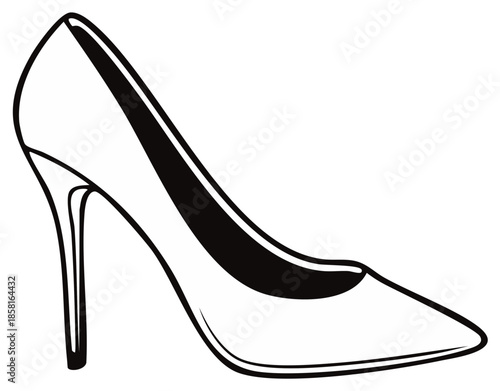 Elegant Black Stiletto Heel Shoe Design for Fashion and Style
