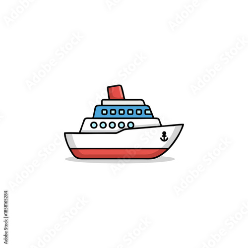 boat on white background
