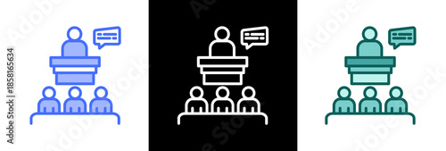 Student Participation triple icon